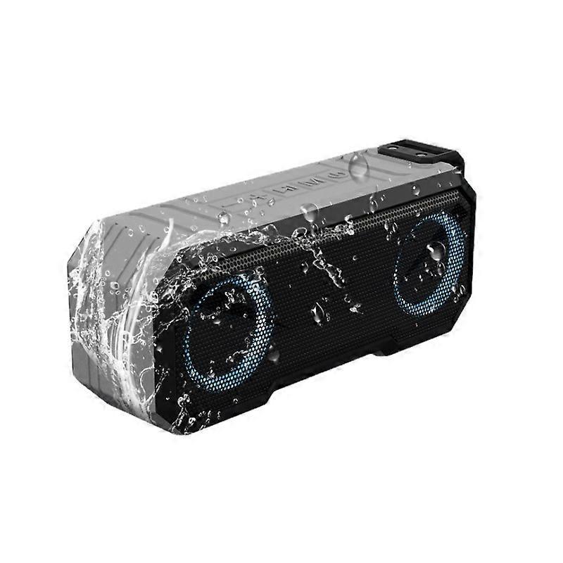 IPX7 Waterproof, Dustproof and Shockproof Bluetooth Speaker Dual Drive Portable Home Wireless AudioBlack