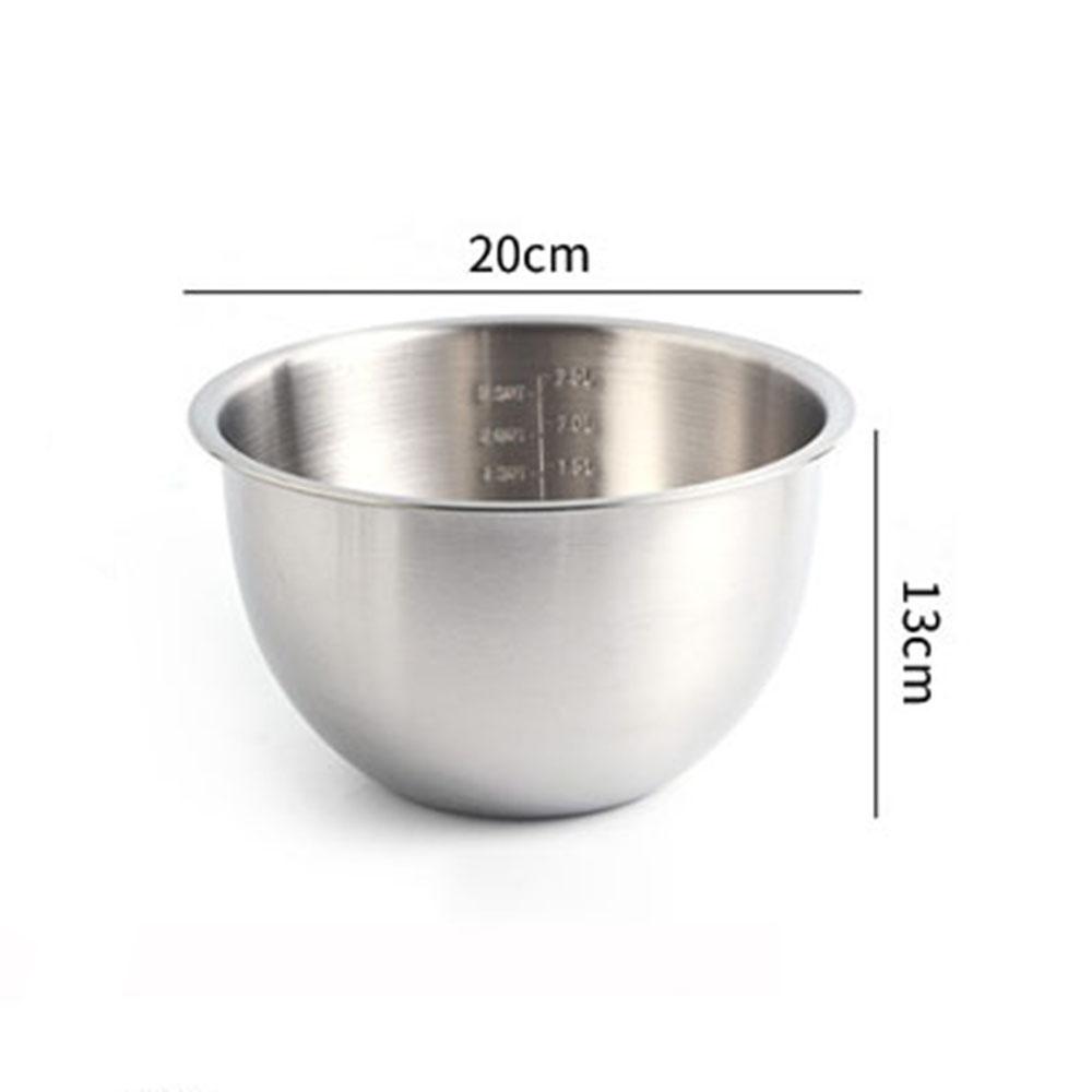 Non Slip Metal Sanding With Scale Kitchen Mixing Bowl Baking Tool Egg Whisking Pan Salad Bowl