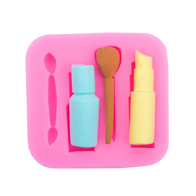 WTEMPO Cake Decor Chocolate Baking DIY Molds Creative Cosmetic Shaped Baking Molds Lipstick Eyebrow Pencil Makeup Tools Shaped Silicone Fondant Molds