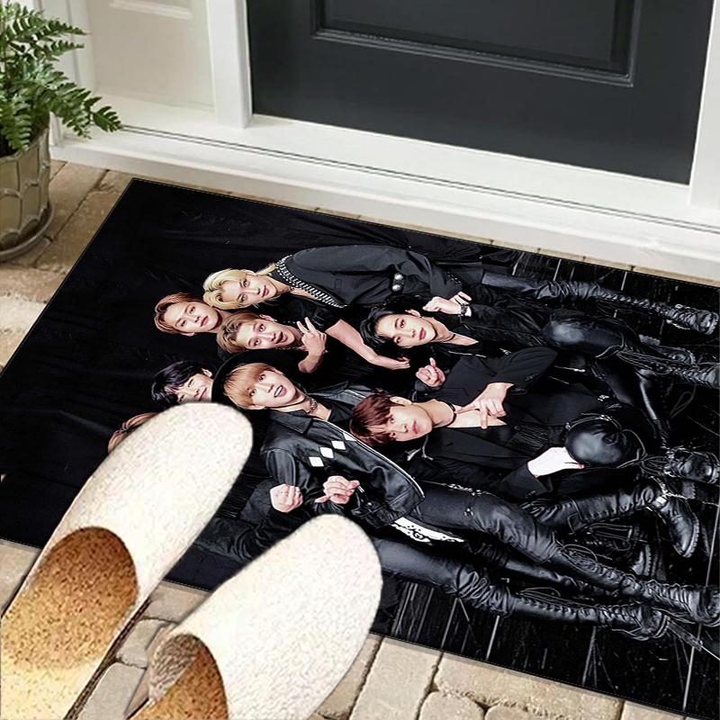 Kpop Stray Office Rug Chair Mat, Game Carpet, Suitable for Front Door, Bedroom, Living Room, Desk, Holiday Gift