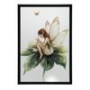 Poster Magic Fairy On Green Leaf Poster Magic Fairy On Green Leaf, 70X100 Cm, Frameless, Premium Canvas On Stretcher