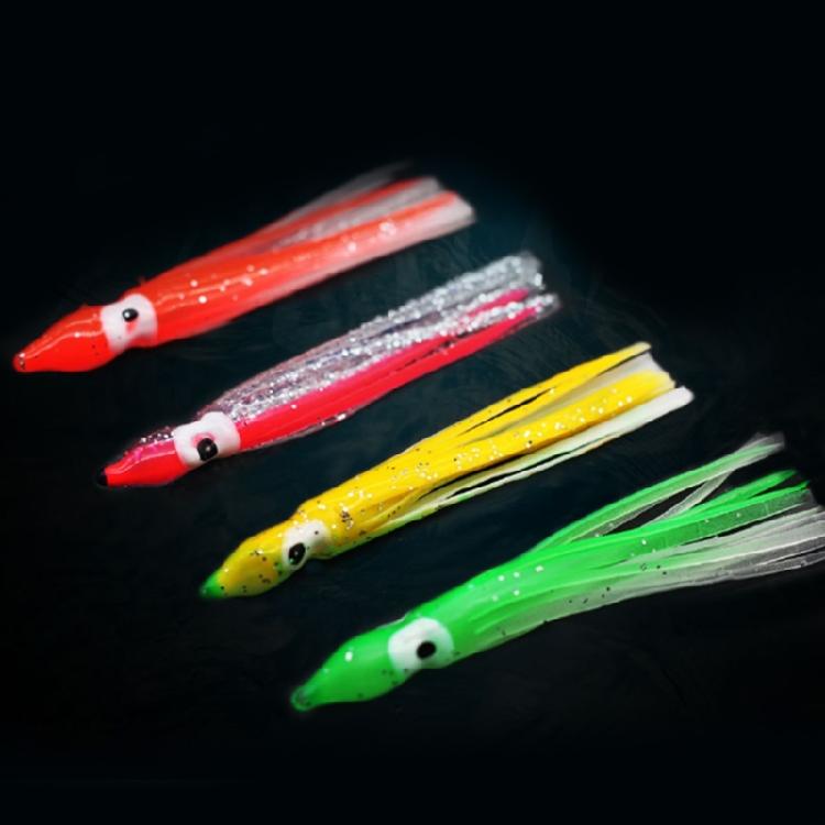 50Pcs Fishing Tackle Glow Baits Trolling Skirt Lures Fish Lures Fishing Lures Squid Skirts Artificial Baits