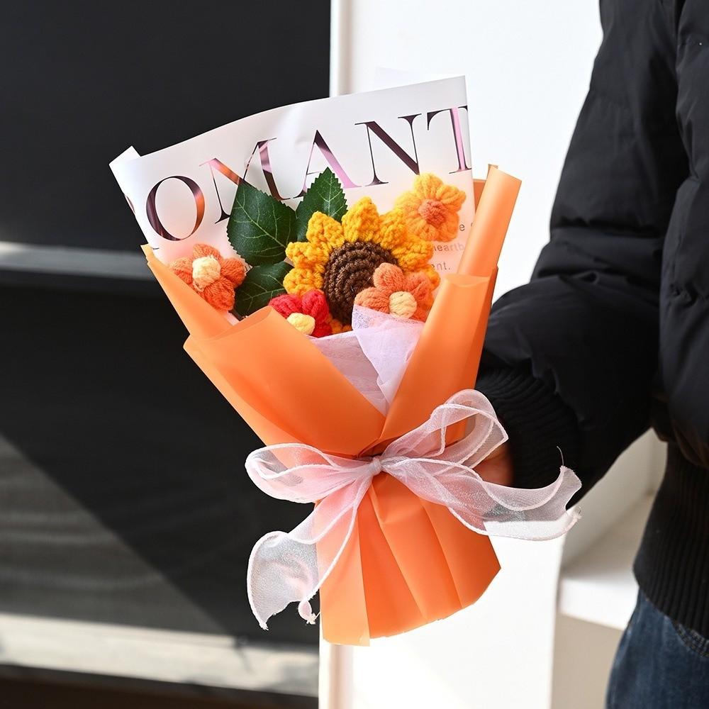 Romantisch Gebreide Rozenbos Chinese Stijl Nepbloem voor Verjaardagscadeau Vriendin