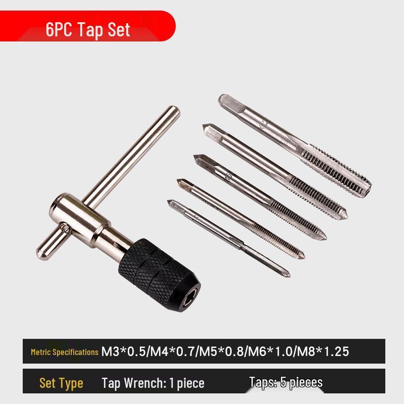 Tap and Die Threading Set with Drill Bit and Wrench