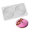 Large Silicone Cake Mold Discs Biscuit Mould 2 Holes Round Cylinder Chocolate Mold for Cookie Candy Jelly Muffin Sandwiches Soap