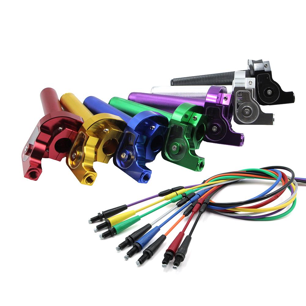 Motorcycle 22mm Quick Twist Throttle Grips Universal Throttle Cable For CRF50 KLX SSR TTR 110 125 150 200 250cc Dirt Pit Bike Throttles 2