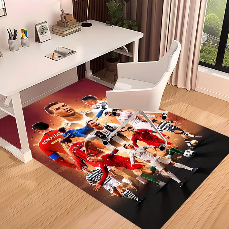 Cristiano Ronaldo Printed Absorbent Washable Carpet, Non-Slip Bathroom Mats, Kitchen Rugs, Yoga Mat,Living Room Entrance, Camping Picnic Rugs