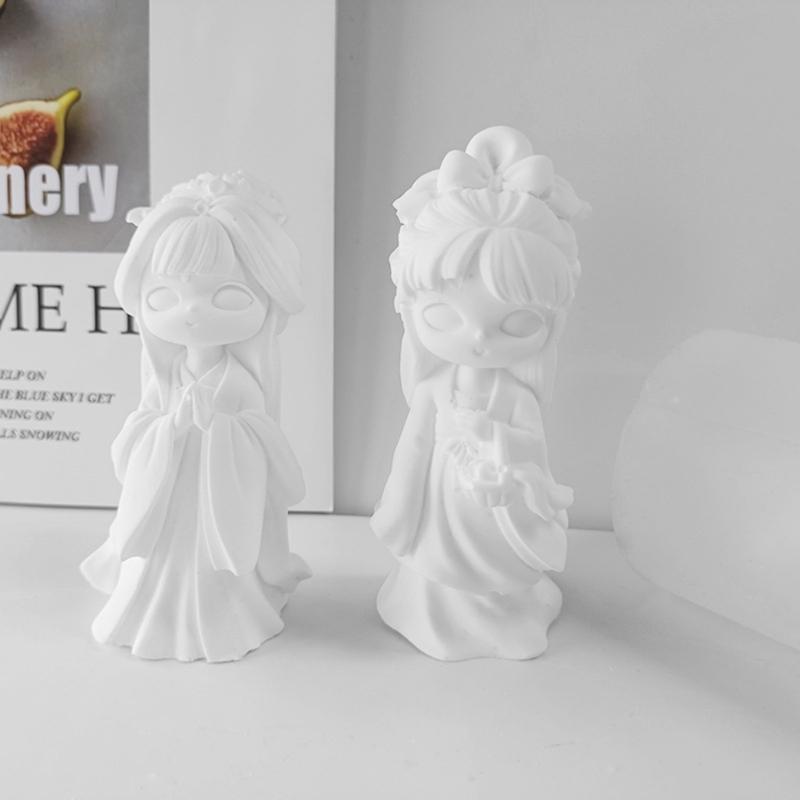 Cute Doll Candle Silicone Mold for Candle Making,Aromatherapy Candle Resin Mould Ornaments Epoxy Resin Casting Mold