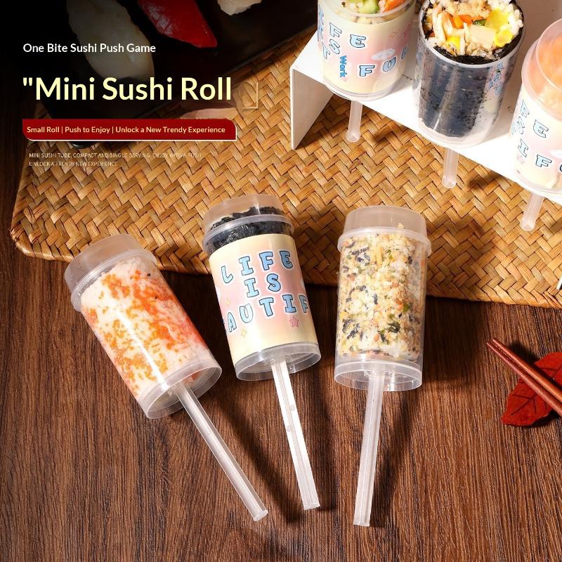 5/10Pcs Round Sushi Push Box Food Grade Sushi Mold Cone Push Up Paper Bucket Packaging Paper Box Bento Accessories