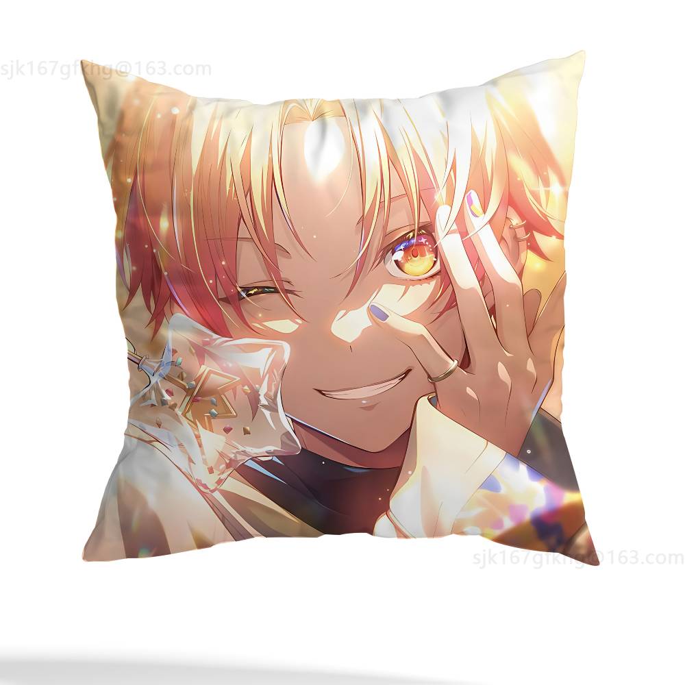 T-Tenma Tsukasa  Pillow Case Anti-dustmite Pillowcase Invisible Zipper Silky Short Plush Sofa Cushion Cover