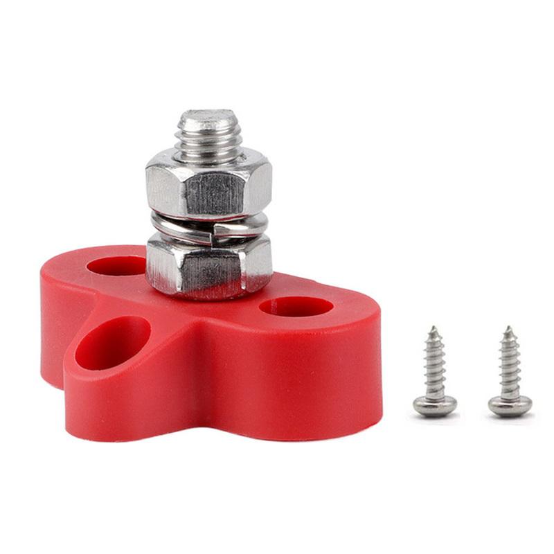 DC 48V 300A Bus Bar M6/8/10 Terminal Block Studs Battery Power Distribution Terminal Stud Bus Bar Connector for Truck RV Boat