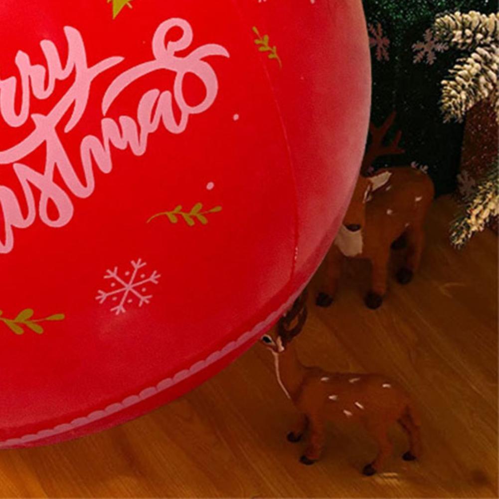 24 Inch PVC Inflatable Christmas Ball Christmas Inflatable Ball Ornament Outdoor Xmas Tree Decoration Xmas Holiday Party Decor