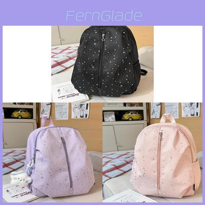 Starry Girl School Backpack With Nylon Material For Travel And Casual Use