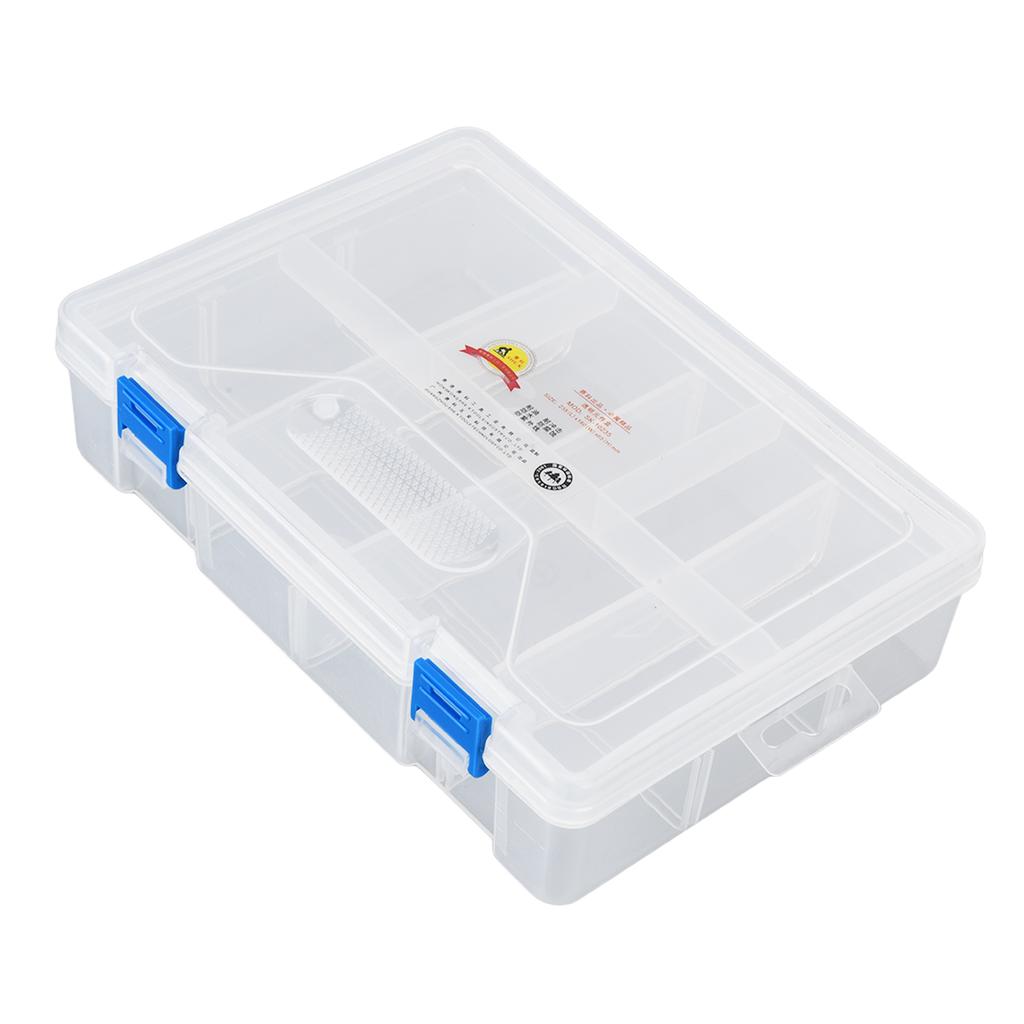 Component Storage Box Transparent Plastic Detachable Accessory Container for Earring Chip