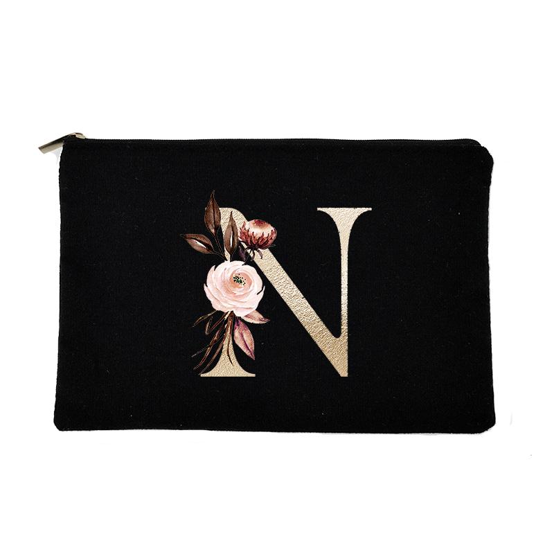 Bridesmaid Makeup Bag Letter Print Travel Cosmetic Case Female Beauty Organizer Toiletry Storage Pouch Purse Wedding Bride Gift