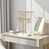 Jewelry Display Stand with Metal Frame Double Rail Base Stable Necklace Holder