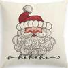 Merry Christmas Decor Cushion Cover 45x45 cm Pillow CaseCartoon Reindeer Santa Claus Printed Throw Pillowcase Linen Pillow Cover