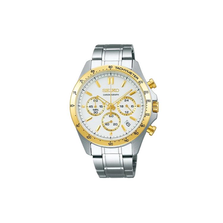 SEIKO Quartz Movement Stainless Steel Strap Watch Men s Watches White Dial SBTR024 Silver White Strap