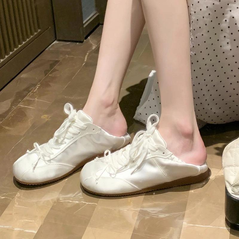 Marke Sports Ballerinas Damenschuhe Satin Flach Lässige Sneaker Damen Komfort Schleife Designer Schuhe Frau