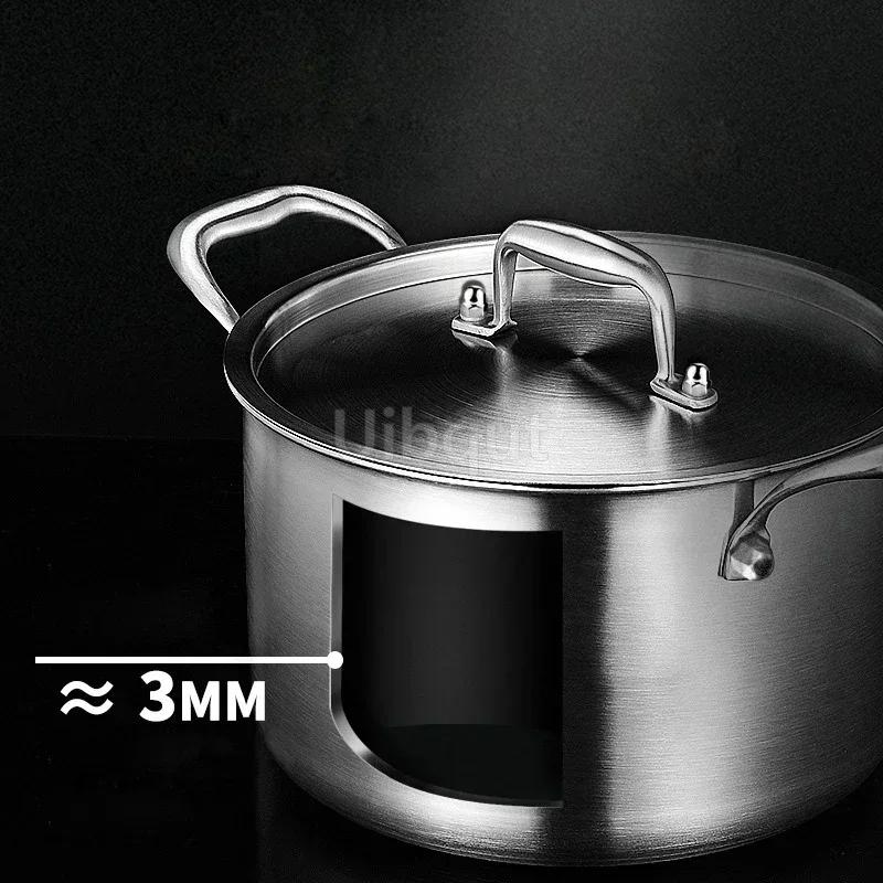 Steamer Three layer thickened household boiling pot Non stick Stew pot Gas Induction cooker 316 stainless steel soup pots