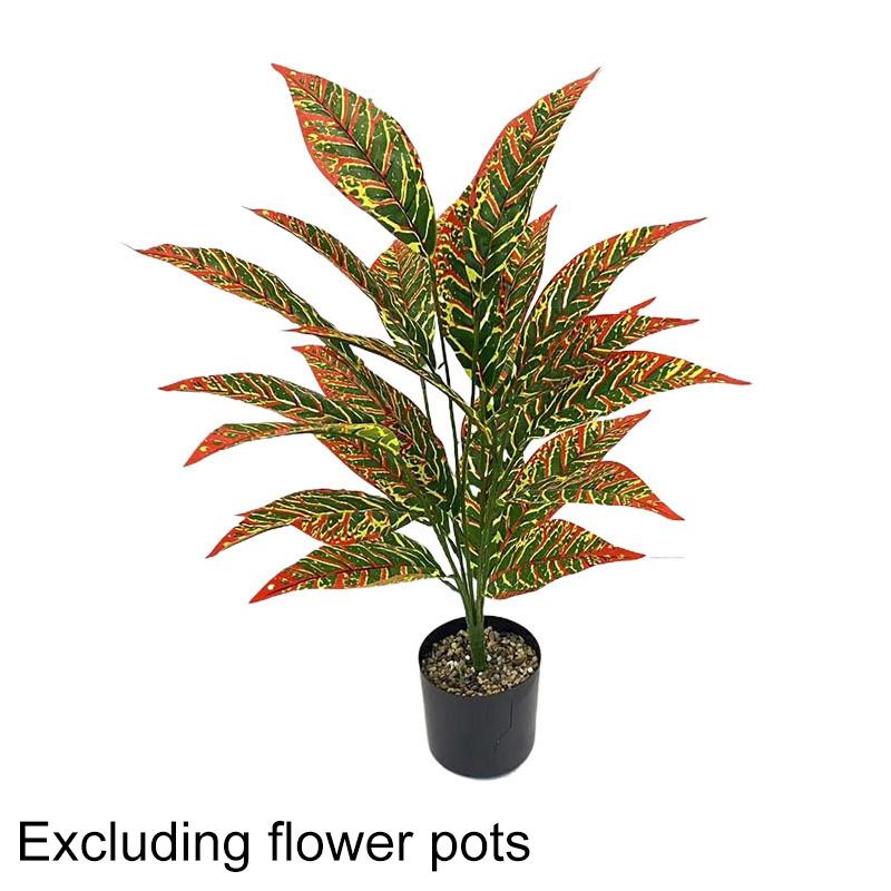 

1 шт. Пластиковые украшения для дома своими руками 75 см искусственные растения без бутылок/горшка лес имитация зеленых листьев офис