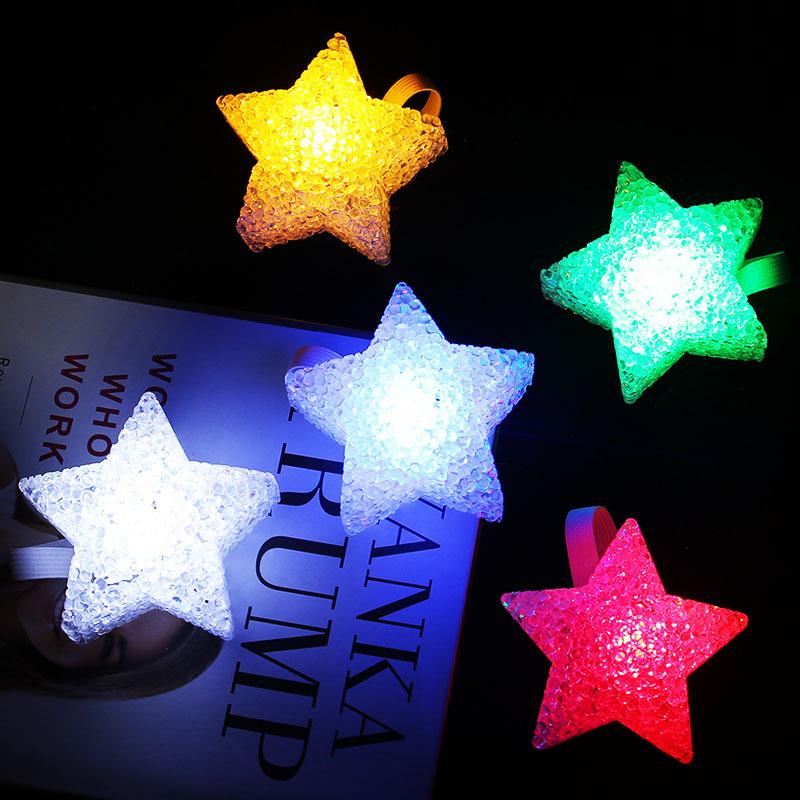 Star Handheld Led Light Cute Acrylic Star Shaped Night Light Anti-Slip Band Light Lamp For Dance Performance Stage Photo Prop