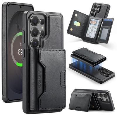 MAGKING-K4 Magnetic 2-in-1 Phone Cases For Samsung Galaxy S25/S26/S25 FE/S26 Plus/S25 Ultra/S26 Ultra Flip Wallet Leather Case Card Slots Cover