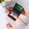 Women's Wallet Cute Leaf Accordion Mini Card Holder Fashion Short Coin Purse Simple Solid color Wallet Multiple Slim Coin Purse
