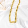 Bold Hip-Hop Titanium Steel Necklace: Gold Exaggerated Clavicle Chain