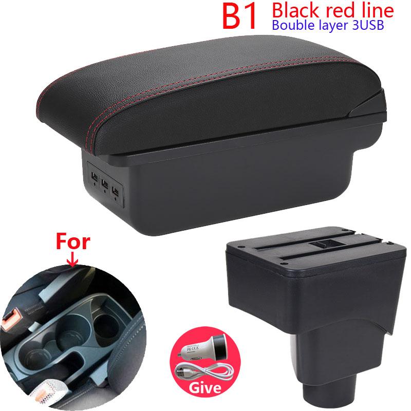For FORD EcoSport Armrest Box For Ford EcoSport 2013-2018 Car  Armrest Interior Details Retrofit Car Accessories Storage Box