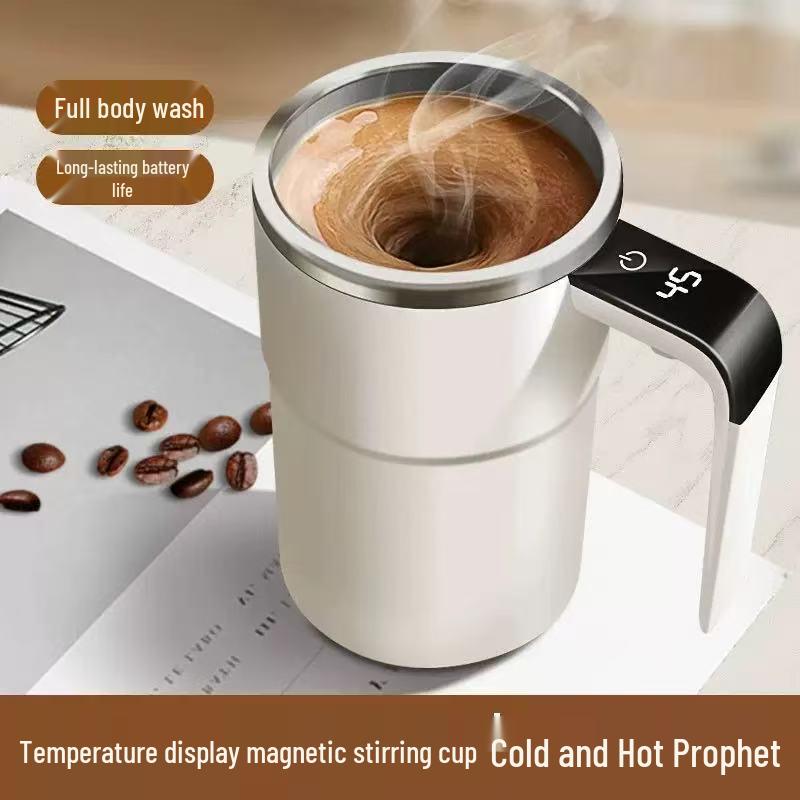 Smart Electric Magnetic Stirring Cup: Portable Coffee, Protein, and Milk Mixer