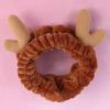 Fascia Lavatesta Peluche Carina Coreana con Corna Meng - Morbido Soffice Accessorio per Capelli di Natale