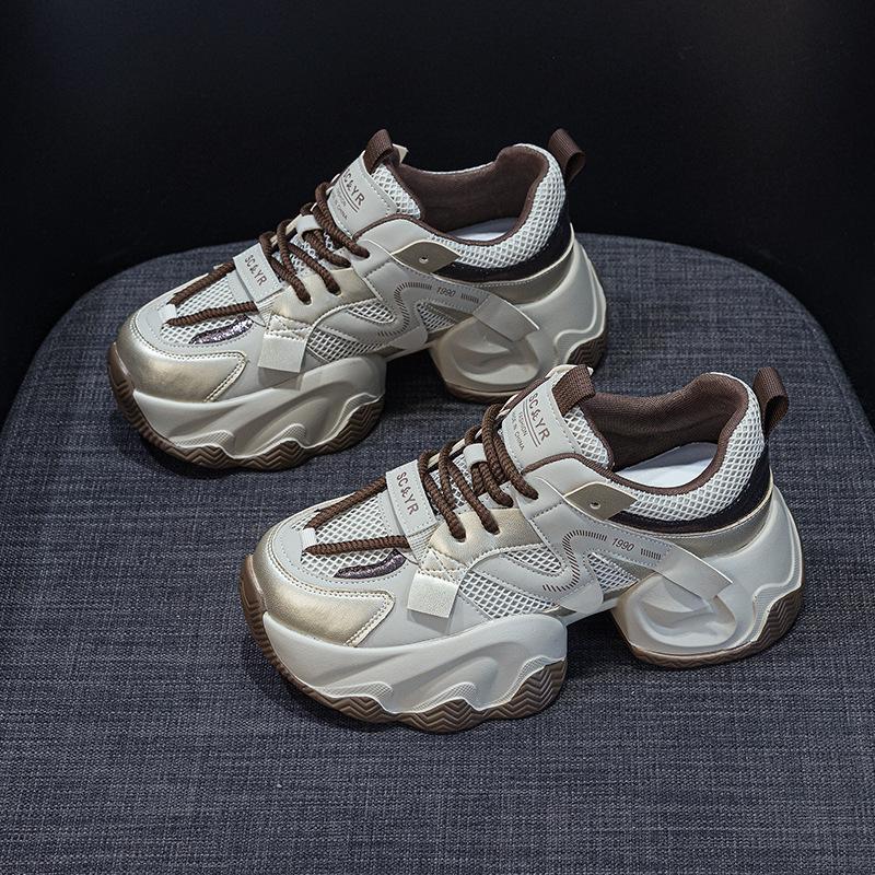 Daddy Shoes Girl 2025 New Popular Lace-up Trend Ins College Style Sports Versatile Platform Fashion Women's Shoes