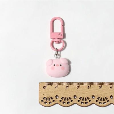 1Pair Cute Sweet Pink Pig Keychain Pendant Cartoon Versatile Charm Key Rings Exquisite Backpack Decoration Accessories Gifts