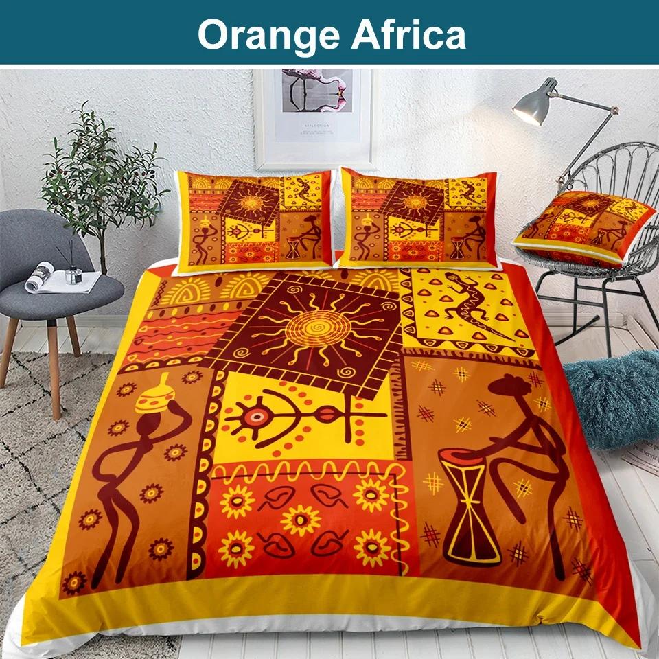 African Print Bedding Sets Bed Sets Duvet Cover Set Pillow Covers Luxury Bohemia Decoration Textile Bohemian Style NO Bed Sheet