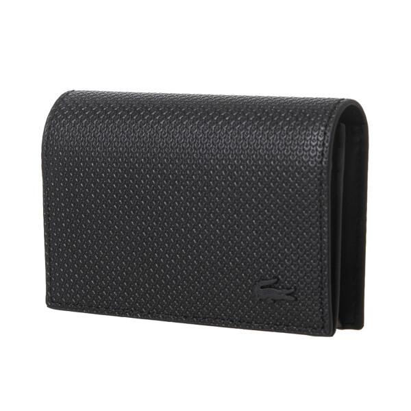 Lacoste Nh5027c55g Men S Taco Coated Leather buSineSS Card Holder   000 Black jS