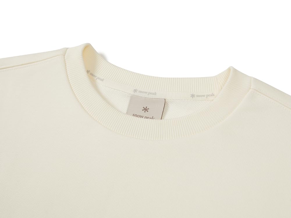 Snow Peak Land Sweatshirt Size S Women's GS-S25FWFHT61, Top, Sweatshirt, Men's/Women's, Cream,