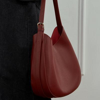 Ein-Schulter-Achseltasche, Ledertasche für Damen, Halbmondtasche, Umhängetasche, Vielseitige Trendtasche