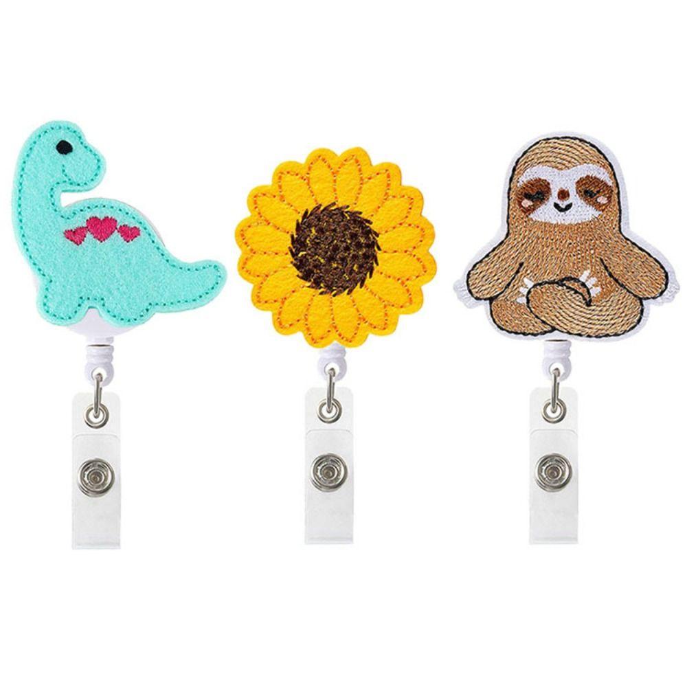 

3Pcs Durable Nurse New Id Card Holder Badge Holder Key chain Retractable Badge Reel