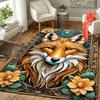 1 Stück majestätischer Fuchs-Druck, Design Teppich für Innenbereiche, Weich, Rutschfest und Langlebig, Gaming-Raum Dekoration für Schlafzimmer, Wohnzimmer und Fitness-Teppiche,