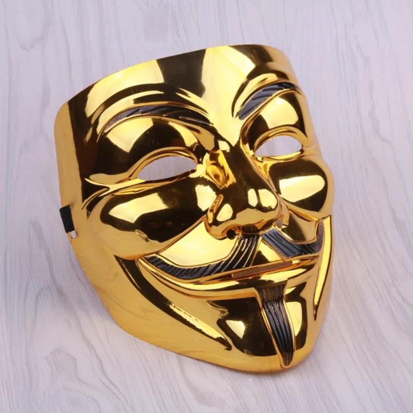 1Pc Movie Cosplay V for Vendetta Hacker Mask Anonymous Killer Mask Adult Kids Film Theme Mask Halloween Christmas Party Gift