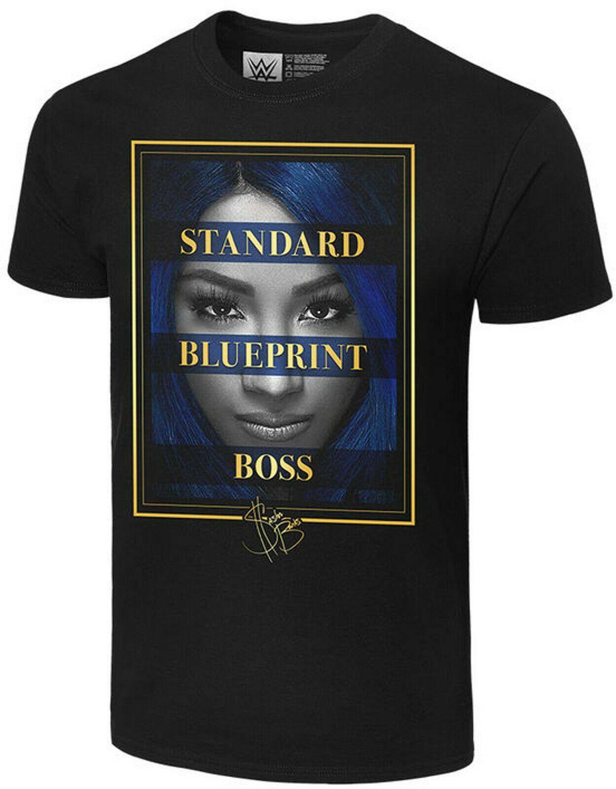 

WWE SASHA BANKS Стандартный чертеж Босс OFFICIAL АУТЕНТИЧНЫЙ Ти Chic Мужская рубашка