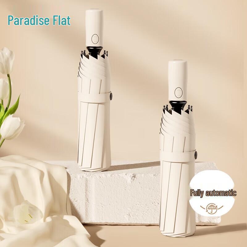 

Paradise Fully Automatic Black Vinyl 8-Rib Folding Sun Umbrella