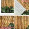 Set Of 2 Polyester Plant Curtains Digital Printing Natural Green Brown Zen Style Leaf Pattern Living Room Bedroom Decor Curtain Ideal For Sitting
