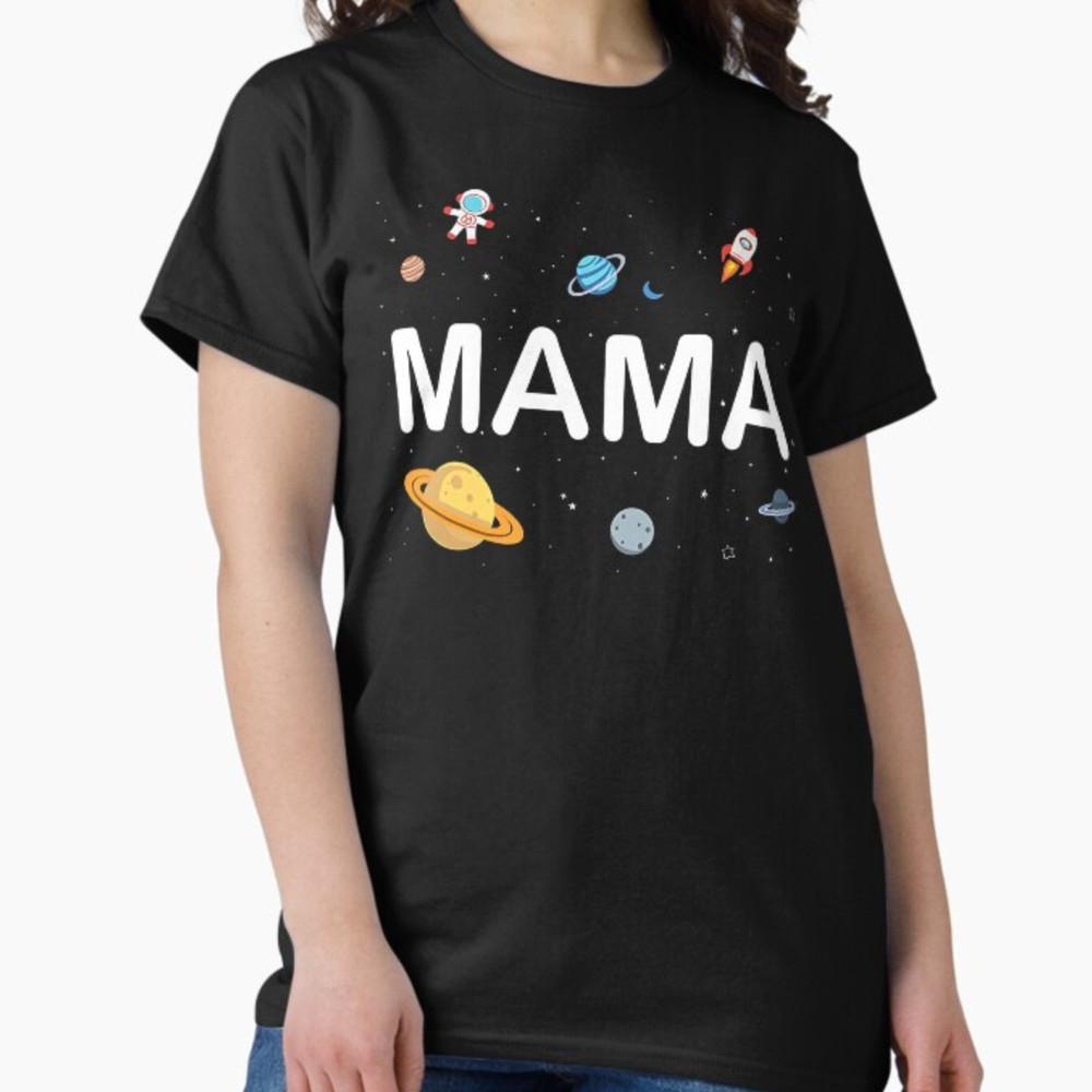 Mama of The Birthday Boy Space Astronaut 1st Birthday Family T-Shirt Unisex T-Shirt M