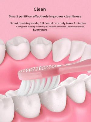 Adult Automatic  Toothbrush Couples Set, Electric Toothbrush Suitable For Home Or Travel Use, Random Brush Head Color