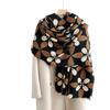 Lucky four-leaf clover small fresh and fashionable imitation cashmere warm scarf women's autumn and winter high-end temperament outer shawl