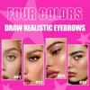 4-color Double-ended Eyebrow Pencil, Ultra-fine Eyebrow Pencil, Natural Long-lasting Extremely Fine Wild Eyebrow Pencil