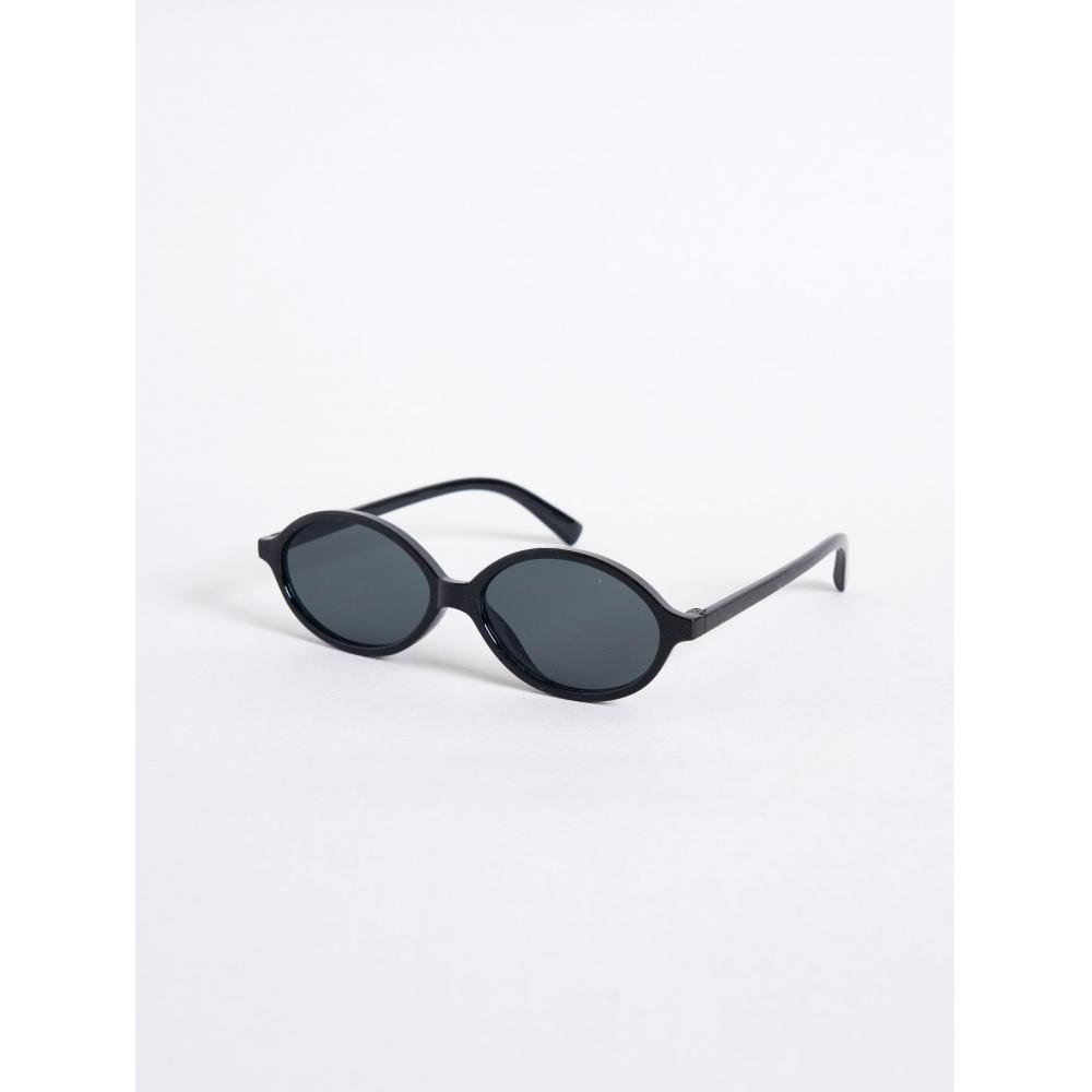 

Daiso [Захист від УФ-променів до 99 ] Шикарні круглі сонцезахисні окуляри Чорні