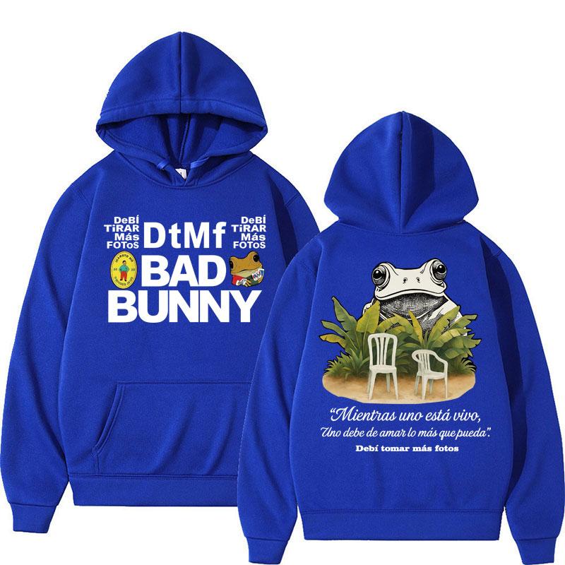 Famous Bad Bunny Debi Tirar Mas Fotos DTMF Hoodie Men Women Fashion Hip Hop Sweatshirt Oversized Fleece Long Sleeve Male
